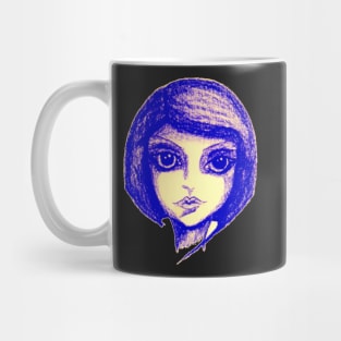 Purple Girl Doodle Mug